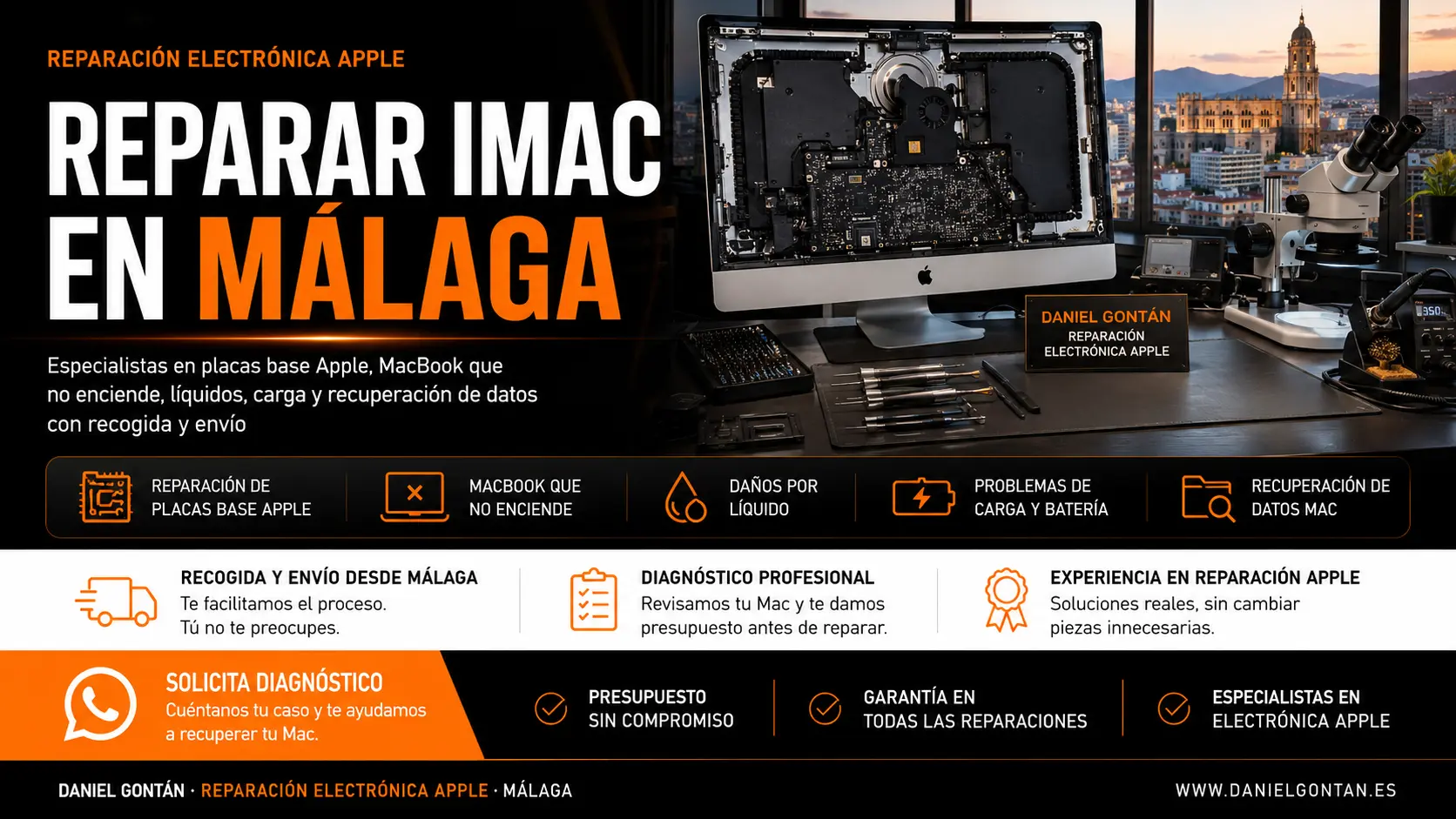 Reparar iMac: diagnóstico y reparación profesional de equipos Apple